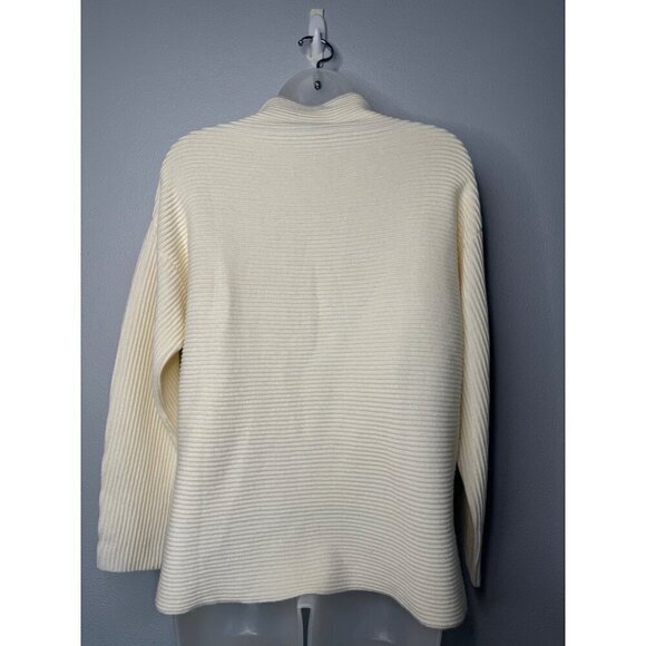REISS Lila-Clean Turtle Neck Ribbed Pullover Long Sleeve Sweater SZ S NEW Cream - Picture 3 of 12